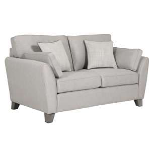 Castro Velvet Fabric 2 Seater Sofa In Light Grey - UK