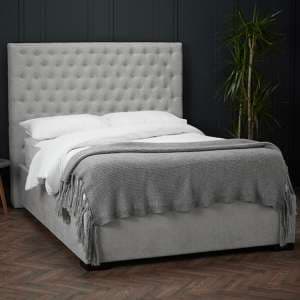 Cavens Fabric King Size Bed In Grey