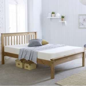 Celestas Wooden Double Bed In Waxed Pine - UK