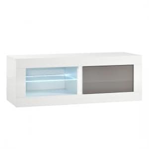 Celtic TV Stand Small In White And Grey High Gloss With LED
