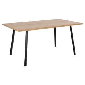 Cenote Wooden Dining Table Rectangular In Oak And Black - UK