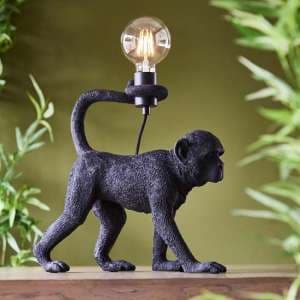 Cesme Monkey Table Lamp In Matt Black - UK
