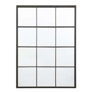 Chafers Large Window Pane Style Wall Mirror In Black Frame - UK
