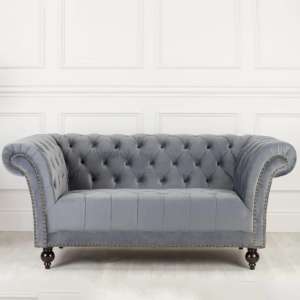 Chanter Fabric 2 Seater Sofa In Midnight Grey - UK