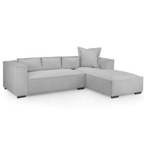 Charlie Fabric Corner Sofa Right Hand In Grey - UK