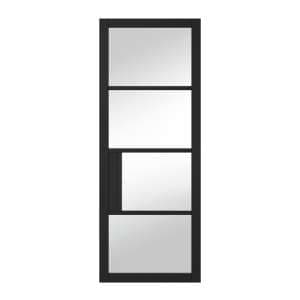 Chelsea Clear Glazed 1981mm x 686mm Internal Door In Black - UK
