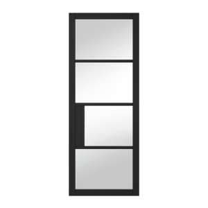 Chelsea Clear Glazed 1981mm x 762mm Internal Door In Black - UK