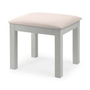 Madge Dressing Stool In Dove Grey Lacquer Finish