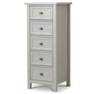 Madge Tall Chest Of Drawers In Dove Grey Lacquer