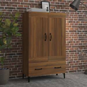 Chester Wooden Sideboard With 2 Doors 1 Drawer In Brown Oak - UK