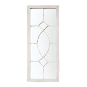 Chetham Window Design Wall Mirror In White Frame - UK
