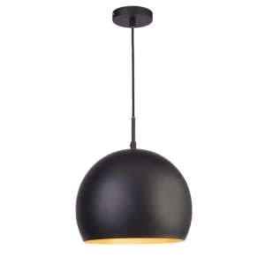Chicago Small Metal Industrial Ceiling Pendant Light In Black