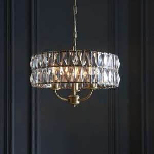 Chieti 3 Lights Ceiling Pendant Light In Antique Brass - UK