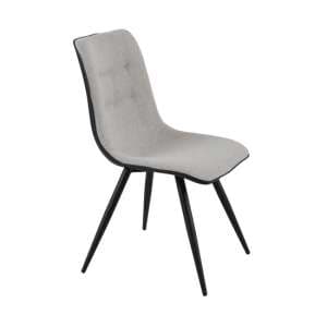 Chieti Fabric Dining Chair In Grey With Grey Legs - UK