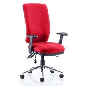 Chiro High Back Office Chair In Bergamot Cherry With Arms