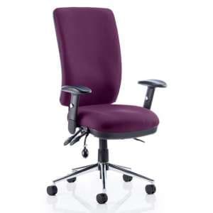 Chiro High Back Office Chair In Tansy Purple With Arms