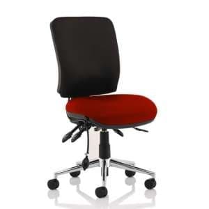 Chiro Medium Back Office Chair With Ginseng Chilli Seat No Arms