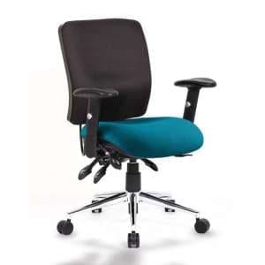 Chiro Medium Back Office Chair With Maringa Teal Seat