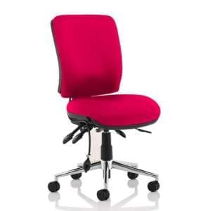 Chiro Medium Back Office Chair In Tabasco Red No Arms