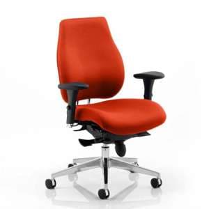 Chiro Plus Office Chair In Tabasco Red With Arms - UK