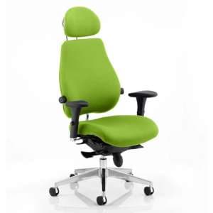 Chiro Plus Ultimate Headrest Office Chair In Myrrh Green - UK
