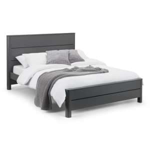 Cadhla Wooden Double Bed In Storm Grey - UK