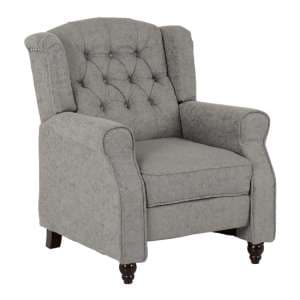 Baird Fabric Reclining Chair In Grey
