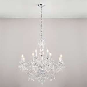 Clarence 12 Lights Ceiling Pendant Light In Polished Chrome - UK