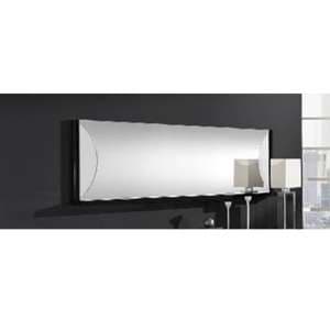 Clarus Wall Mirror Rectangular In White And Black Gloss Lacquer