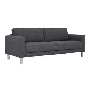 Clesto Fabric Upholstered 3 Seater Sofa In Anthracite - UK