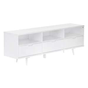 Clinton Wooden TV Stand With 3 Drawers In White