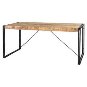 Clio Industrial Large Wooden Dining Table In Oak - UK