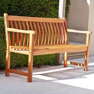 Clyro Outdoor Broadfield 4ft Wooden Seating Bench In Timber - UK