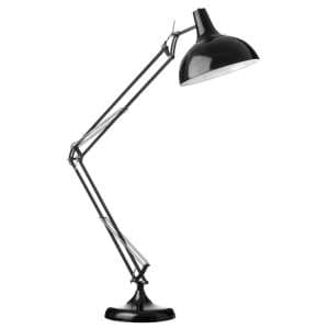 Coldin Metal Adjustable Study Floor Lamp In Black - UK