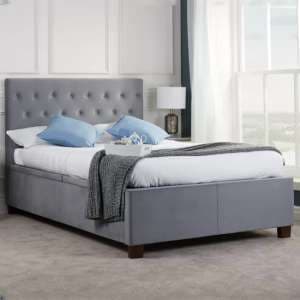 Colognes Fabric Ottoman King Size Bed In Grey - UK