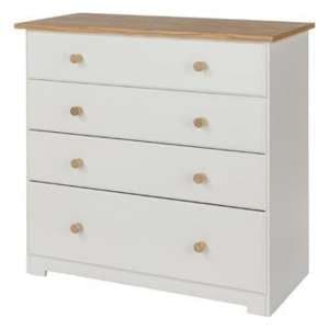 Chorley Small Chest Of Drawers In White And Soft Cream - UK