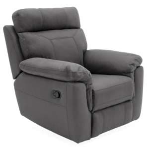 Colyton Fabric Recliner 1 Seater Sofa In Grey - UK