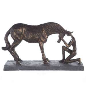 Comprehension Poly Design Sculpture In Antique Bronze And Grey