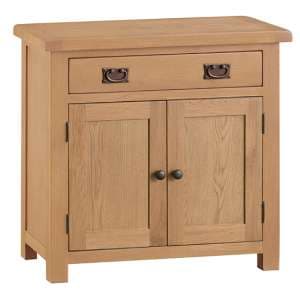 Concan Wooden 2 Doors And 1 Drawer Sideboard In Medium Oak - UK