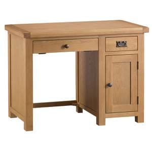 Concan Wooden Computer Desk In Medium Oak - UK