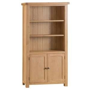 Concan Large Wooden Bookcase In Medium Oak