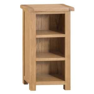 Concan Narrow Wooden Bookcase In Medium Oak