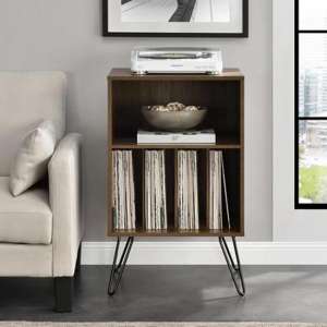 Cowes Turntable Bookcase In Walnut