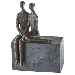 Conversation Poly Design Sculpture In Burnished Bronze And Grey