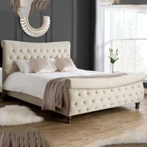 Copen Fabric King Size Bed In Warm Stone - UK