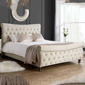Copen Fabric Super King Size Bed In Warm Stone - UK
