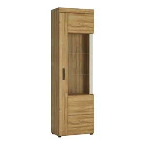Corco Display Cabinet Right Handed In Grandson Oak With LED - UK