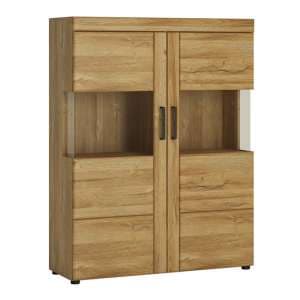 Corco Low Wide 2 Doors Display Cabinet In Grandson Oak - UK