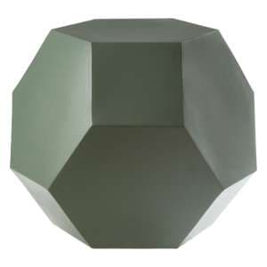 Cordue Hexagonal Metal Side Table In Grey - UK
