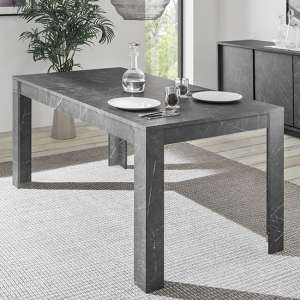 Corvi Wooden Dining Table In Black Marble Effect